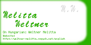 melitta weltner business card